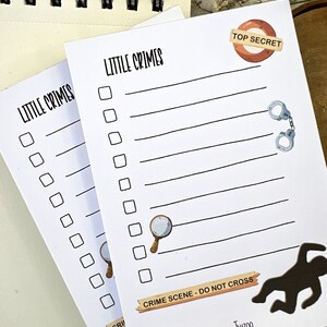 Notebook Little Crime A6 50 Pages Small Notes Shopping List To Do List Writing Pad Notepad Gift image 3