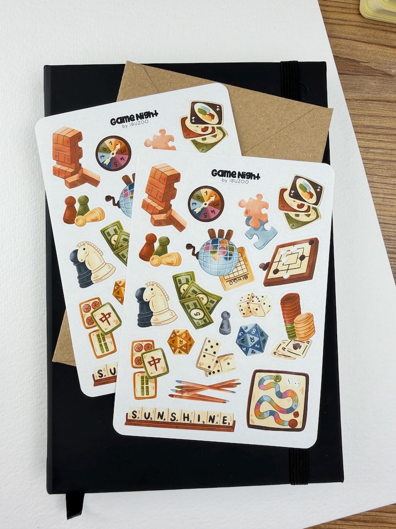 Sticker Sheet Game Night | Bullet Journal - Scrapbook - Planner ...