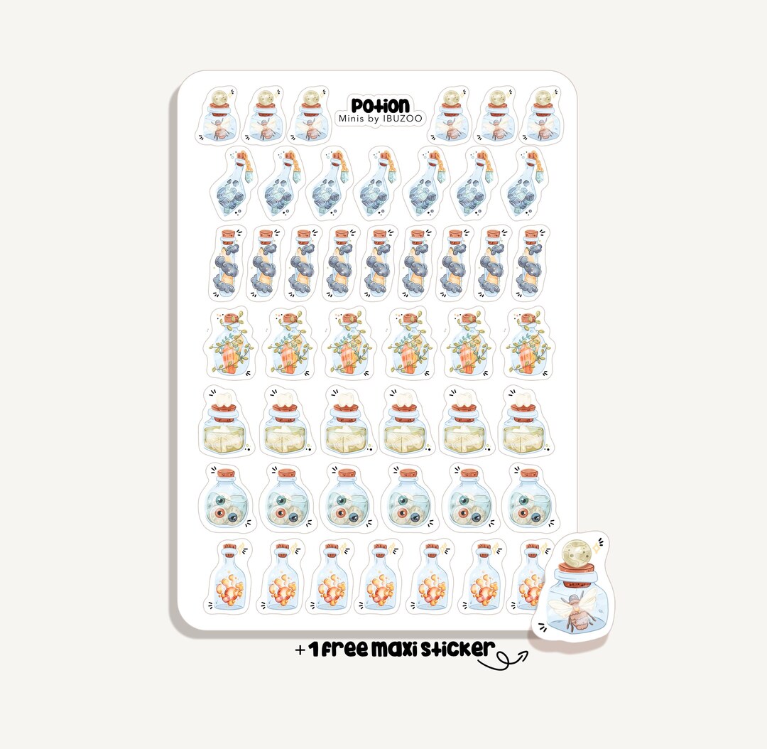 Sticker Sheet Potion Minis | Bullet Journal - Scrapbook - Planner ...