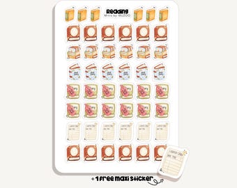 Sticker Sheet Reading Minis | Bullet Journal - Scrapbook - Planner - Decoration - Book Lover - Reader - Tracker
