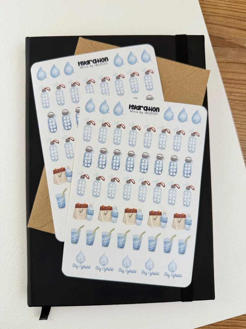 Sticker Sheet Hydration Minis | Bullet Journal - Scrapbook - Planner ...