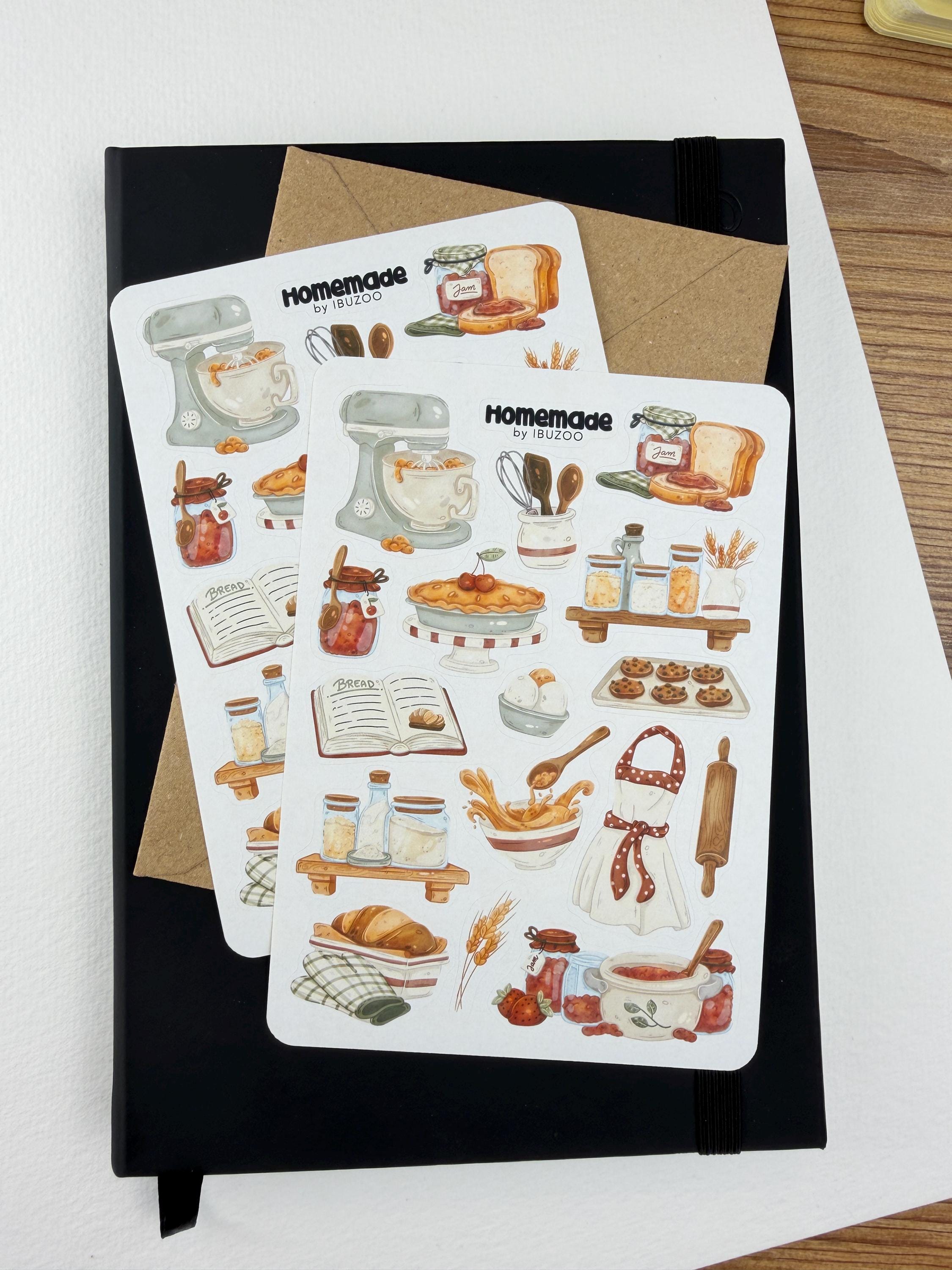 Sticker For Cooking Sticker Set Kitchen | 4 Sticker Sheets + 4 Maxi Sticker | Journal ...