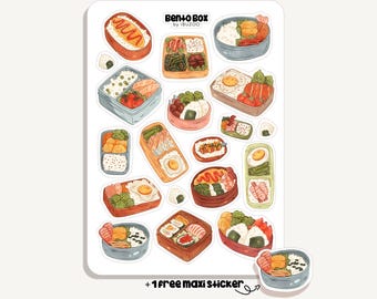 Sticker Sheet Bento Box | Bullet Journal - Scrapbook - Planner - Decor - Asia - Travel