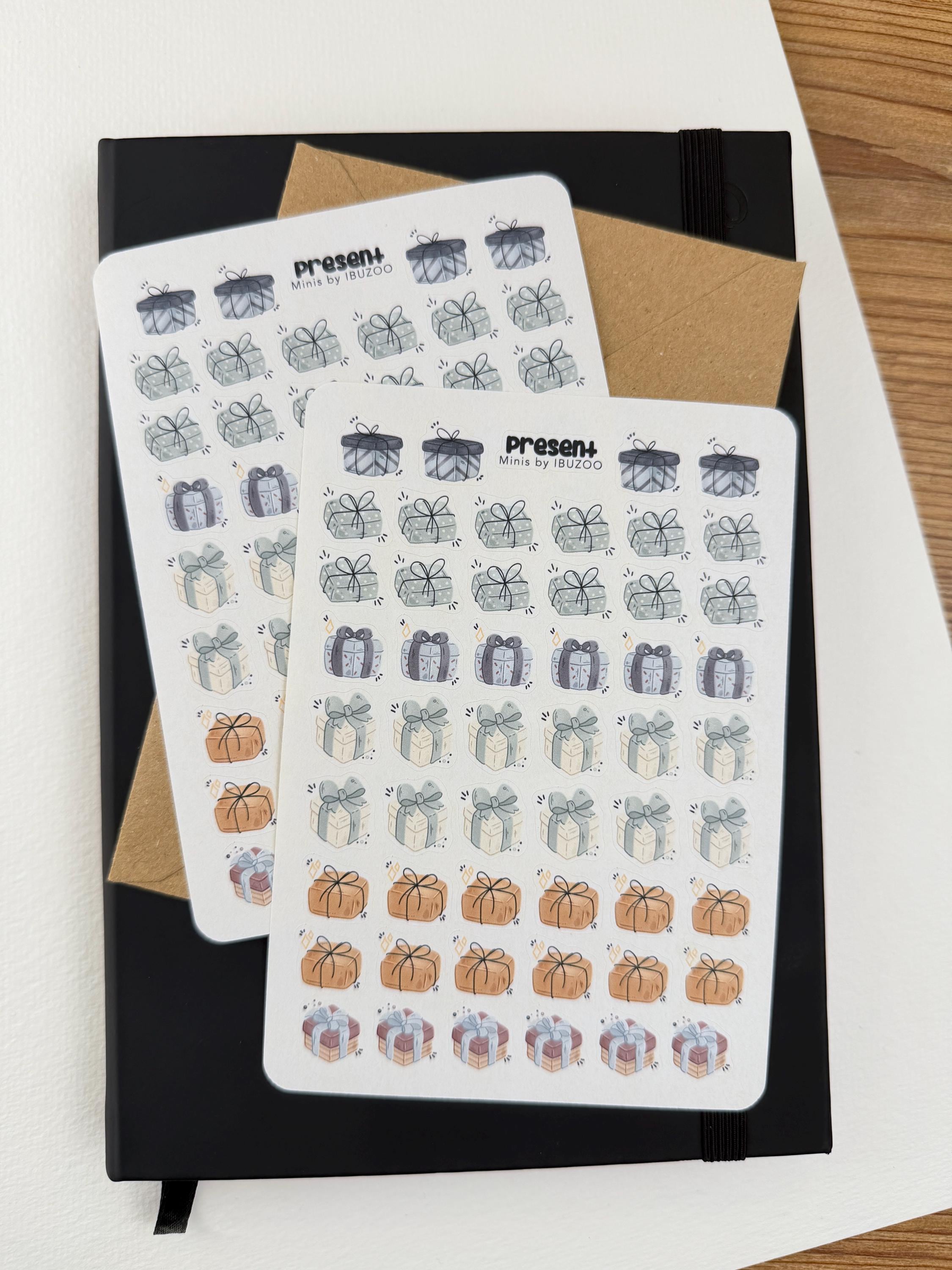 Sticker Sheet Present Minis | Bullet Journal - Scrapbook - Planner ...