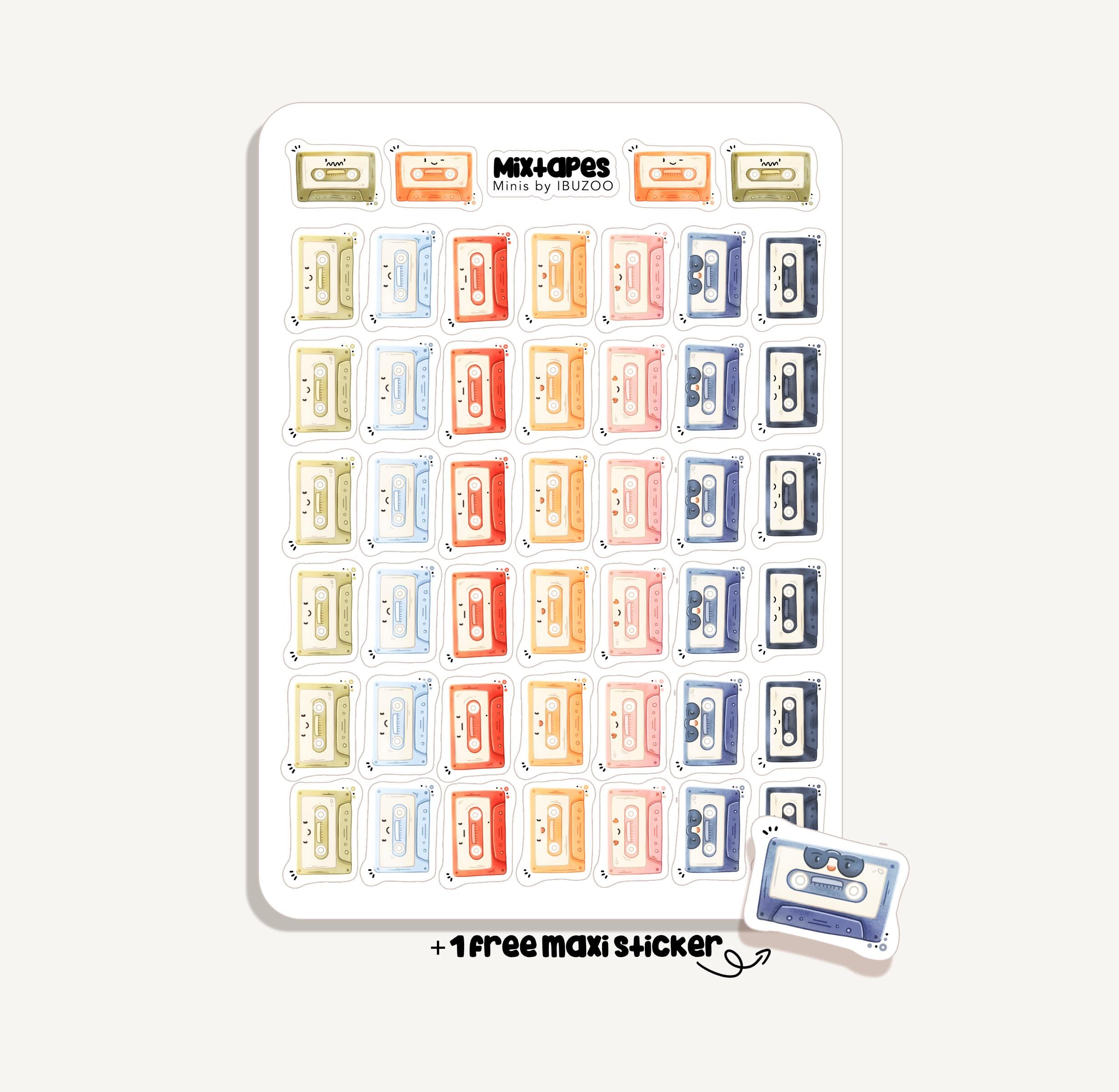 Sticker Sheet Mixtape Minis | Bullet Journal - Scrapbook - Planner ...