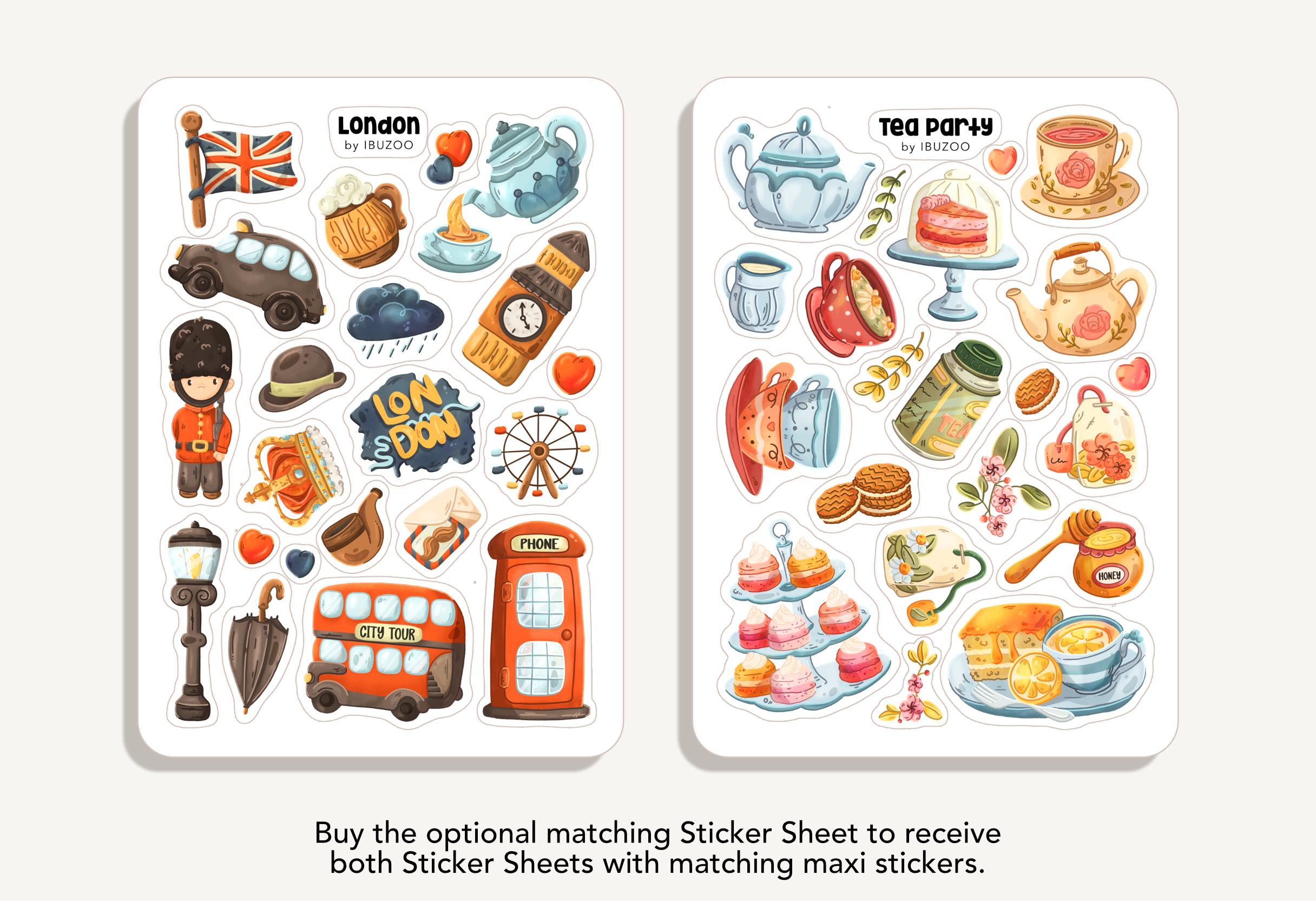 Sticker Sheet Tea Party | Bullet Journal - Scrapbook - Planner ...