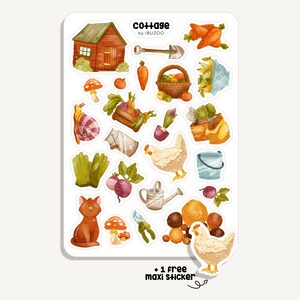 Sticker Sheet Cottage | Bullet Journal - Scrapbook - Planner - Decoration - Farm Life- Cozy