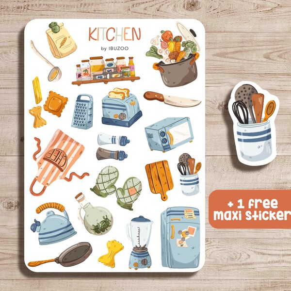 Sticker Sheet Kitchen | Bullet Journal Stickers - Scrapbook Stickers - Planner Stickers - Decoration Stickers - Stickersheet