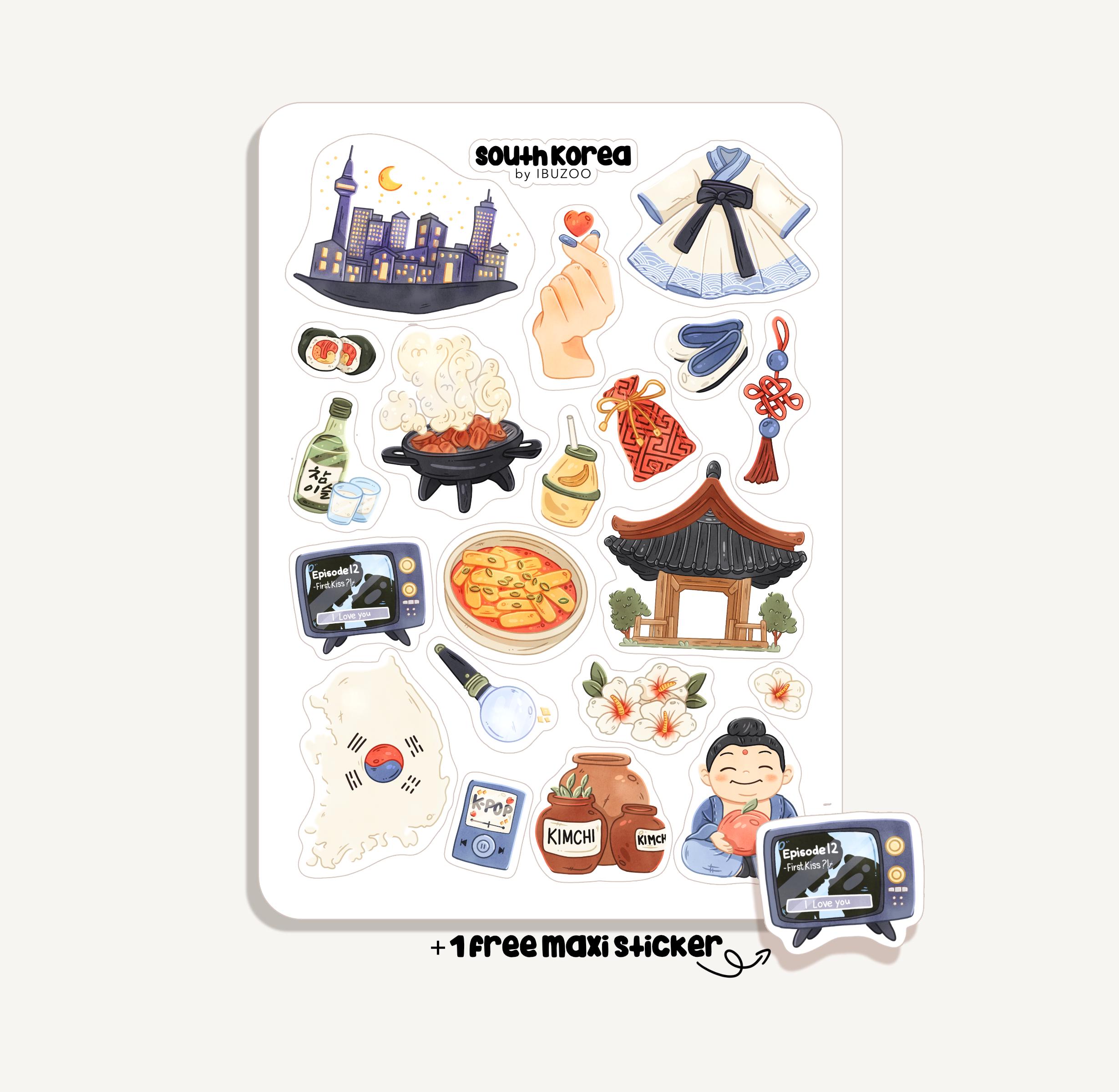 Korean Girls Sticker - Etsy UK
