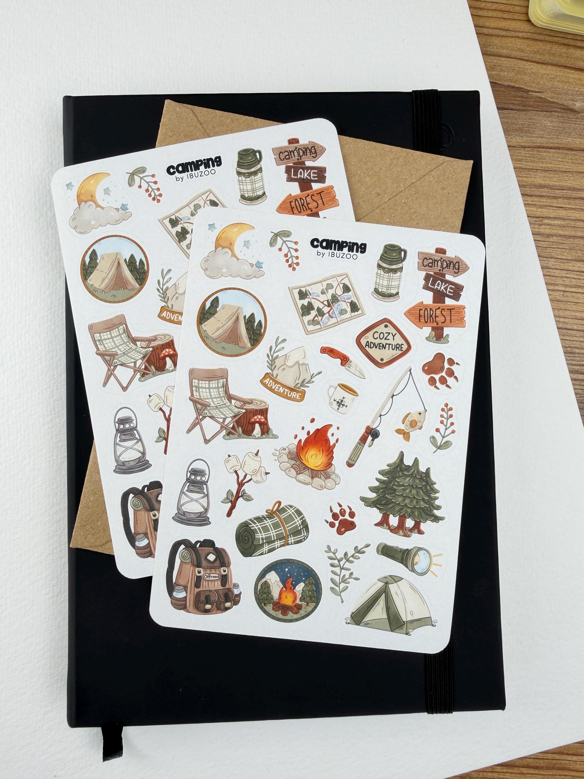 Sticker Sheet Camping | Bullet Journal - Scrapbook - Planner - Outdoor ...