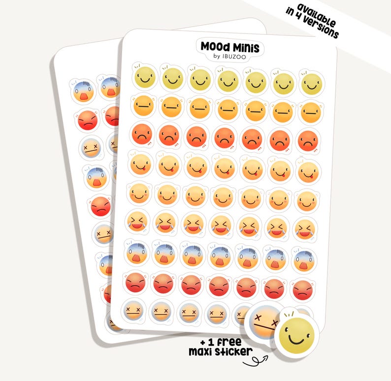 Sticker Sheet Mood Minis | Bullet Journal - Scrapbook - Planner ...