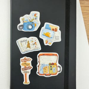 Ark med reseklistermärken | Reseklistermärken | Bullet Journal-klistermärken - Scrapbooking-klistermärken - Planerare - Dekoration - Fritid - Sommar bild 7