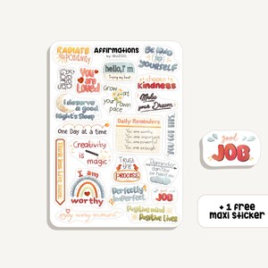 Sticker Sheet Affirmations |  Aufkleber Affirmation | Bullet Journal - Scrapbook - Planner - Dekoration