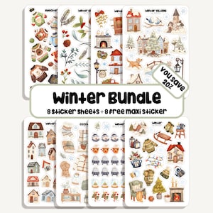 Sticker Sheet Winter Village | Bullet Journal - Scrapbook - Planner - Decoration - Winter Winter Bundle
