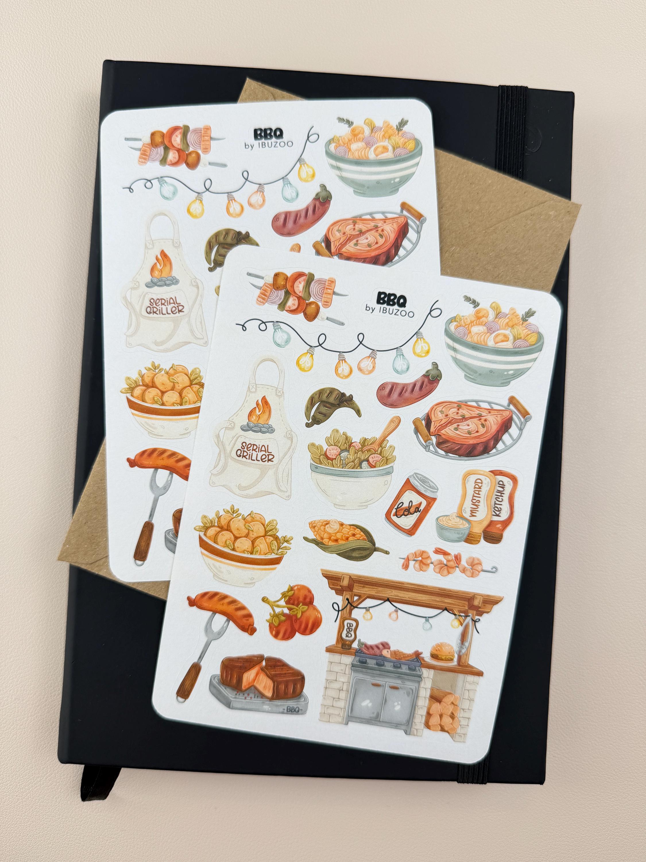 Sticker Sheet BBQ | Bullet Journal Stickers - Scrapbook Stickers ...