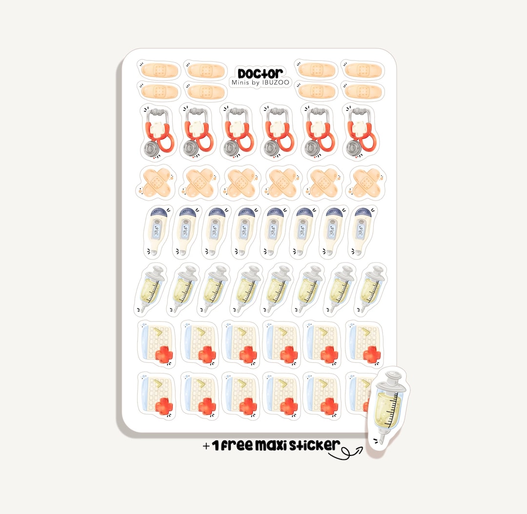 Sticker Sheet Doctor Minis | Bullet Journal - Scrapbook - Planner ...