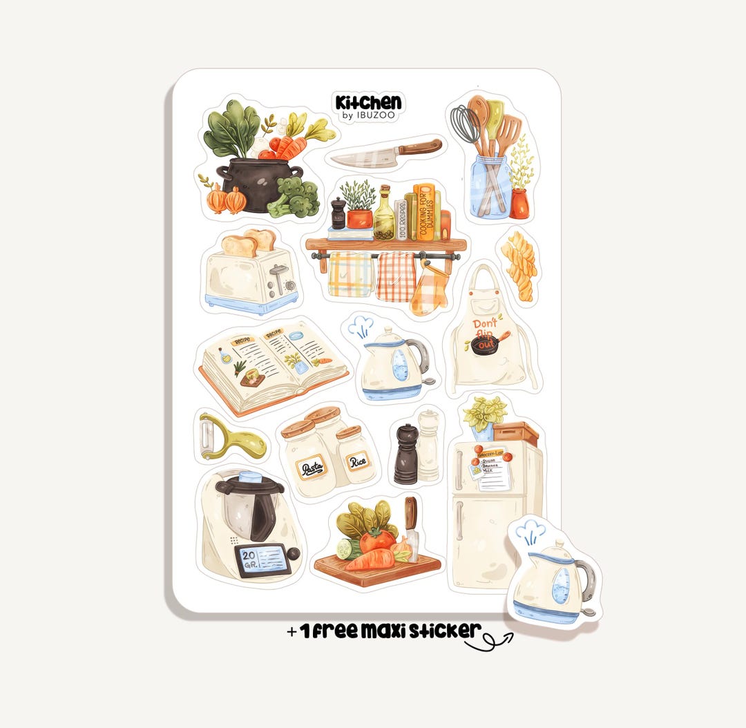 Sticker Sheet Kitchen | Bullet Journal - Scrapbook - Planner ...