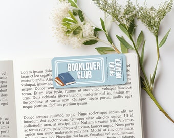 Magnetisches Lesezeichen Booklover Club - Lesezeichen , Reading, Geschenk, kleines Geschenk für Leser, Bücherwurm, Magnetic Bookmark