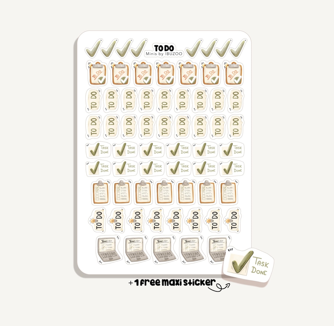 Sticker Sheet to Do Minis | Bullet Journal - Scrapbook - Planner ...