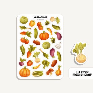 Stickervel Groenten | Stickergroenten | Bullet Journal - Plakboek - Planner - Decoratie - Gezond leven - Voedsel - Voedsel