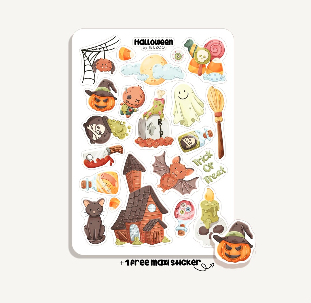 Sticker Sheet Halloween | Bullet Journal - Scrapbook - Planner ...