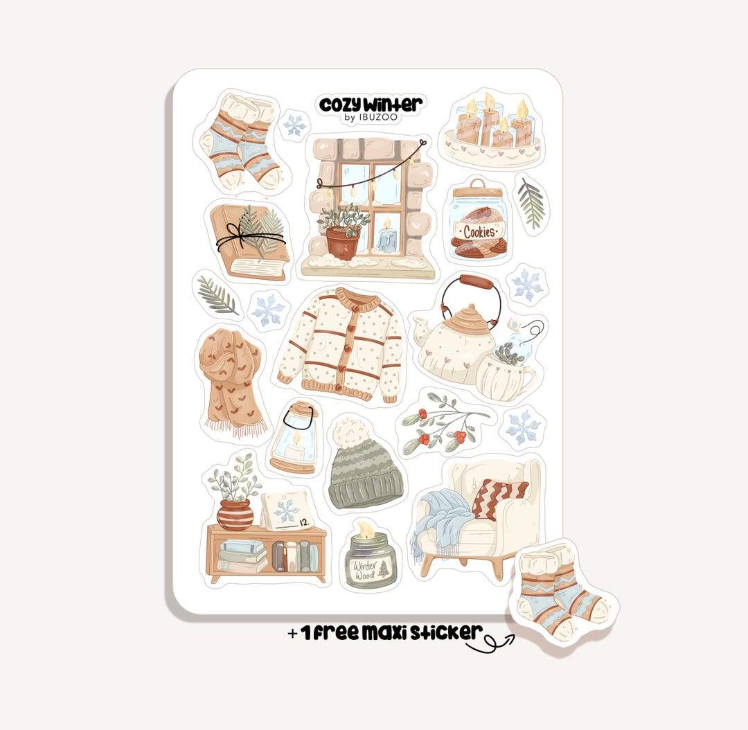 Sticker Sheet Cozy Winter | Bullet Journal - Scrapbook - Planner ...