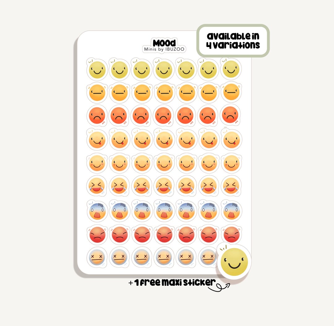 Sticker Sheet Mood Minis | Bullet Journal - Scrapbook - Planner ...