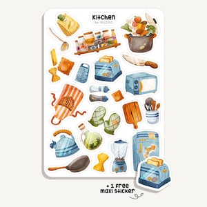 Sticker Sheet Kitchen | Bullet Journal - Scrapbook - Planner - Decoration - Cooking