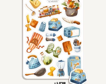 Sticker Sheet Kitchen | Bullet Journal - Scrapbook - Planner - Decoration - Cooking