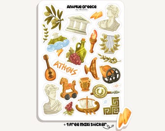 Sticker Sheet Antique Greece | Aufkleber Antikes Griechenland | Bullet Journal - Scrapbook - Planner - Dekoration - Antike