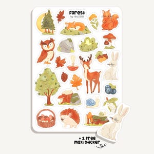 Sticker Sheet Forest | Bullet Journal - Scrapbook - Planner - Decoration - Nature - Outdoor
