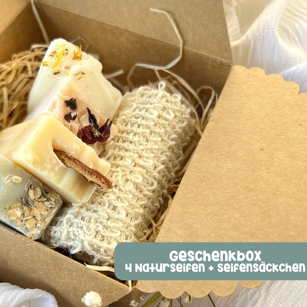 Gift box personalizable soap - organic, vegan, handmade - zero waste, guest gift, sample box, natural soap, gift, soap box
