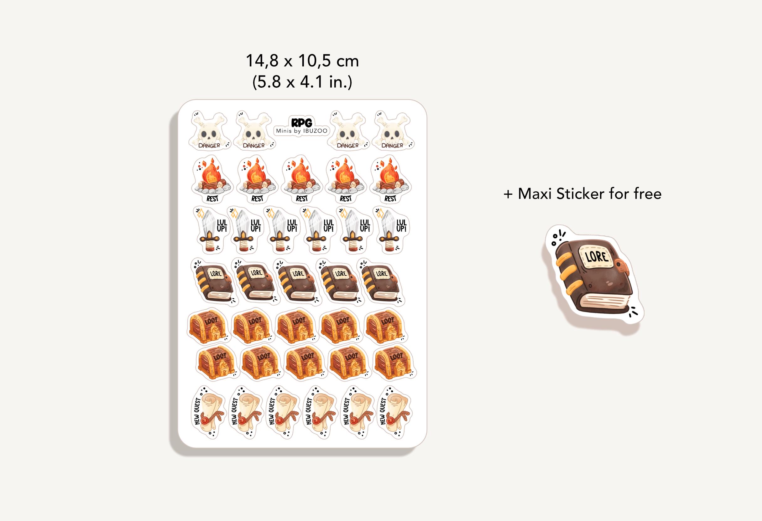 Sticker Sheet RPG Minis | Bullet Journal - Scrapbook - Planner ...