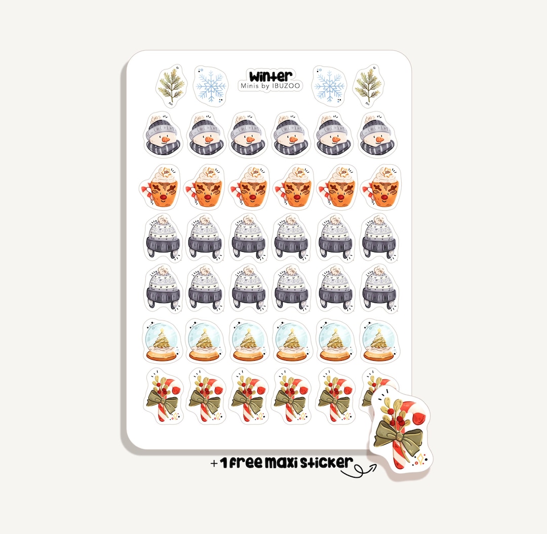 Sticker Sheet Winter Minis | Bullet Journal - Scrapbook - Planner ...