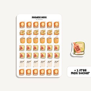 Sticker Sheet Reading Minis | Aufkleber Lese Minis | Bullet Journal - Scrapbook - Planner - Dekoration - Buch Liebhaber - Leser - Tracker