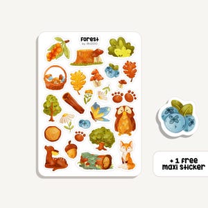Stickervel Bos | Stickerbos | Bullet Journal - Plakboek - Planner - Decoratie - Natuur