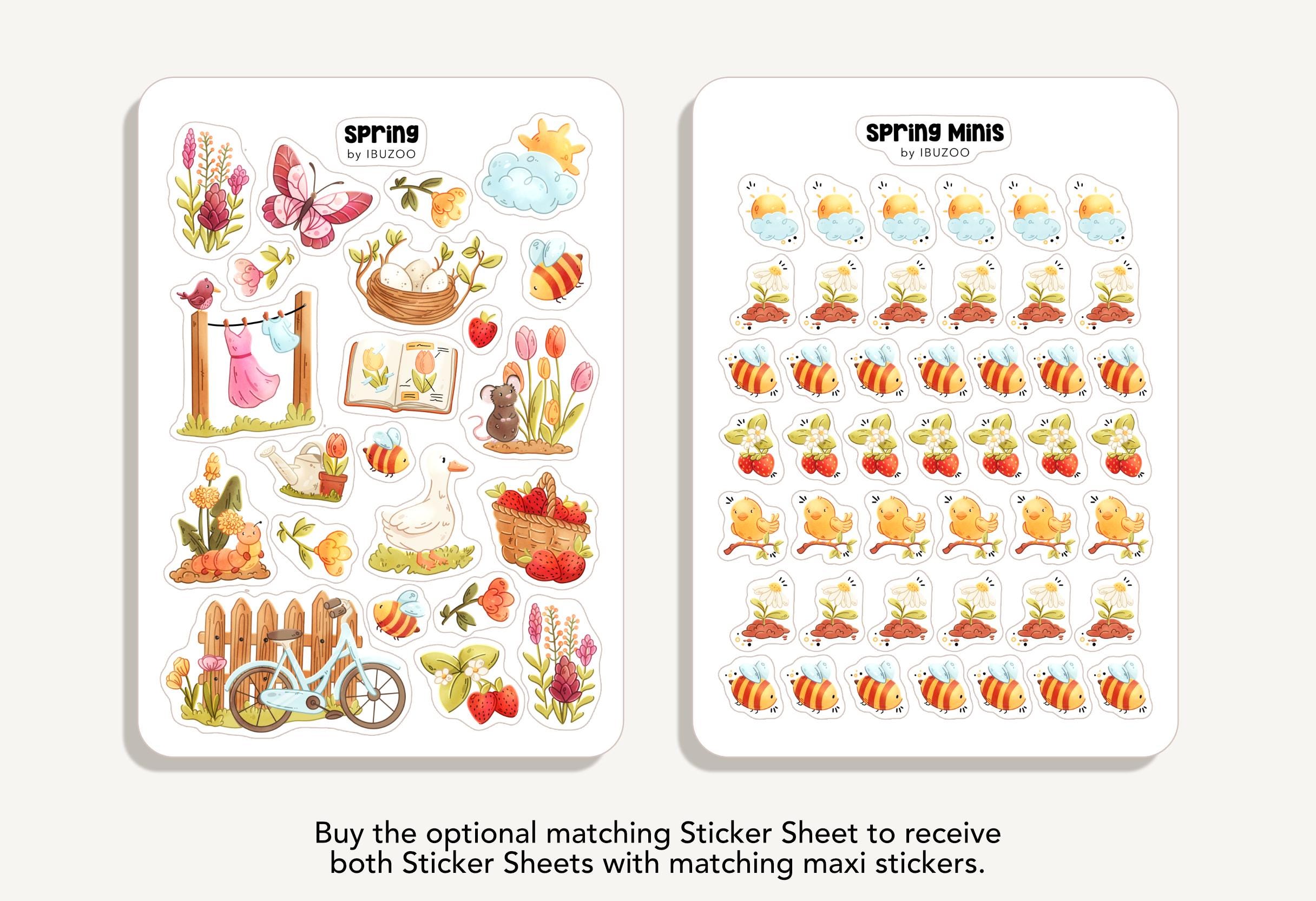 Sticker Sheet Spring Minis | Bullet Journal - Scrapbook - Planner ...
