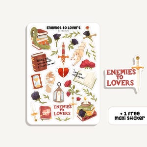 Stickervel Van Vijanden naar Geliefden | Bullet Journal - Scrapbook - Planner - Decoratie - Lezen - Boeken - Dark Romance