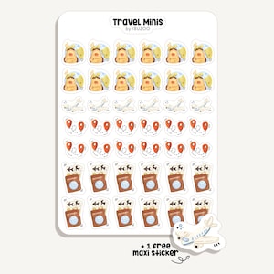 Sticker Sheet Travel Minis | Bullet Journal Stickers - Scrapbook Stickers - Planner - Decoration - Summer - Holiday