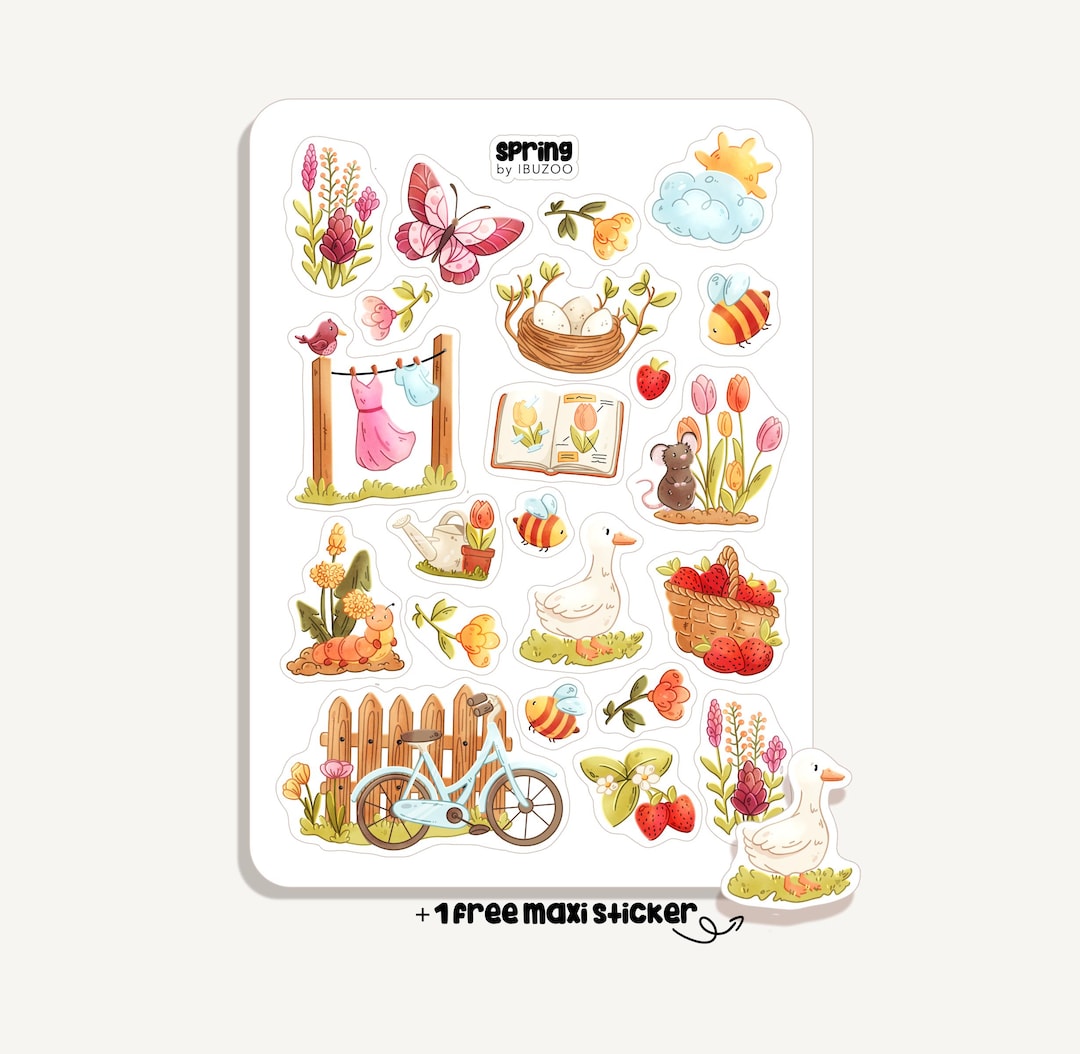 Sticker Sheet Spring | Bullet Journal - Scrapbook - Planner ...