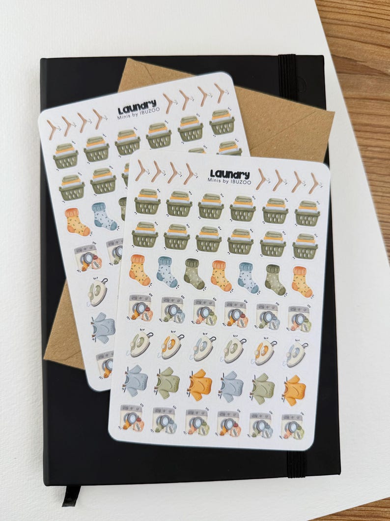 Sticker Sheet Laundry Minis | Bullet Journal - Scrapbook - Planner ...