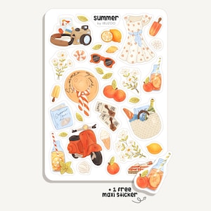 Sticker Sheet Summer | Bullet Journal - Scrapbook - Planner - Decoration