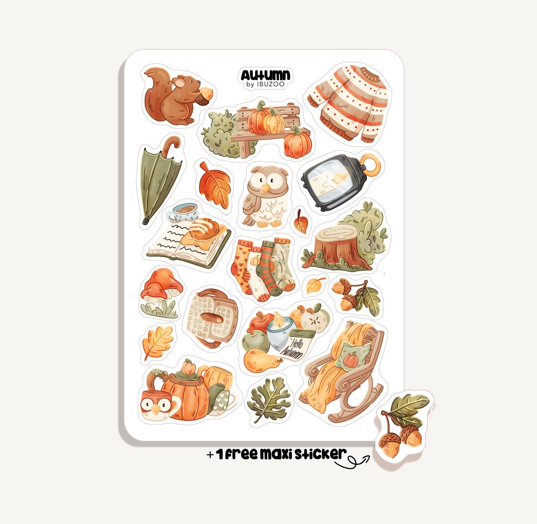 Sticker Sheet Autumn | Bullet Journal - Scrapbook - Planner ...