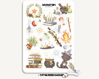 Sticker Sheet Witchcraft | Bullet Journal - Scrapbook - Planner - Decoration - Magic - Wizard - Witch