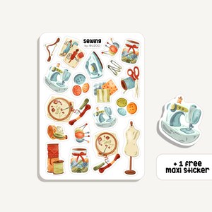 Sticker Sheet Sewing |  Aufkleber Nähen | Bullet Journal - Scrapbook - Planner - Dekoration - Stricken - Hobby