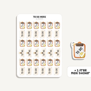 Hoja de pegatinas para hacer Minis | Pegatinas Para Hacer Minis | Bullet Journal - Scrapbook - Planificador - Decoración - Trabajo - Oficina - Tracker