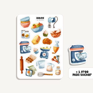 Cuisson de feuilles d’autocollants | Cuisson d’autocollants | Bullet Journal - Scrapbook - Planner - Décoration - Cuisine - Gâteau - Tarte - Hobby