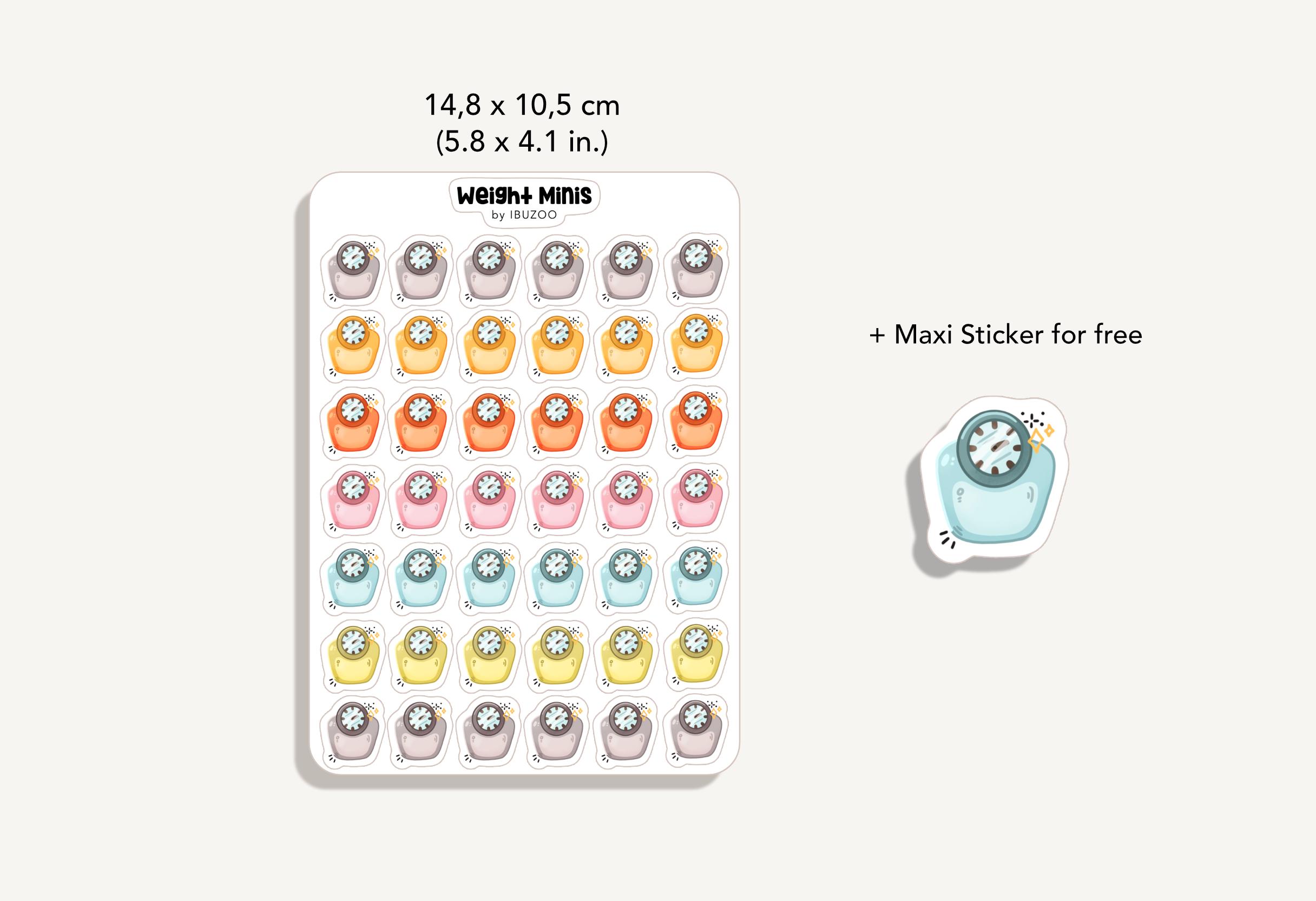Sticker Sheet Weight Minis | Bullet Journal - Scrapbook - Planner ...