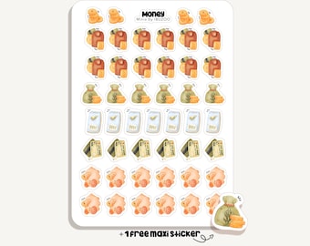 Sticker Sheet Money Minis | Bullet Journal - Scrapbook - Planner - Decoration - Budget - Tracker