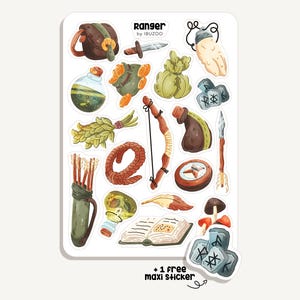 Ranger Stickervel | Ranger Stickers | Bullet Journal - Scrapbook - Planner - Decoratie - RPG Stickervel - DnD - Fantasy